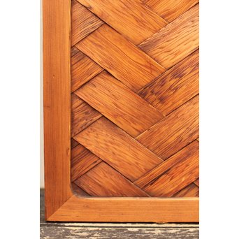 瓢引手の良杉網代と一枚板戸　B628 