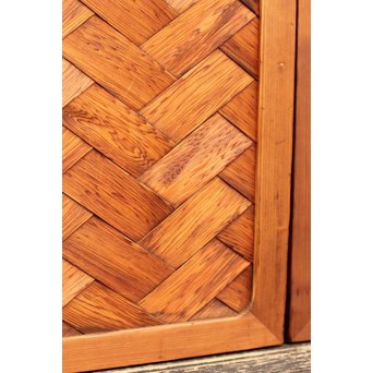 瓢引手の良杉網代と一枚板戸　B628 