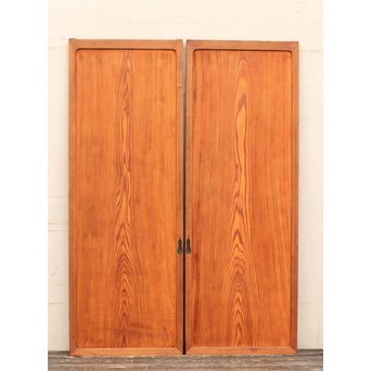 瓢引手の良杉網代と一枚板戸　B628 