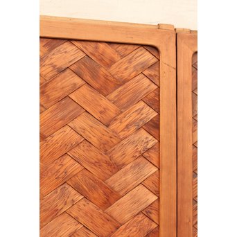 瓢引手の良杉網代と一枚板戸　B628 