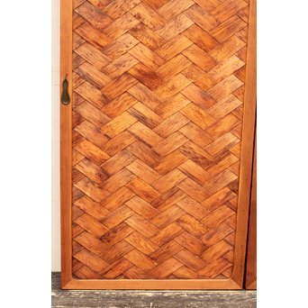 瓢引手の良杉網代と一枚板戸　B628 