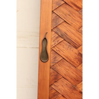 瓢引手の良杉網代と一枚板戸　B628 