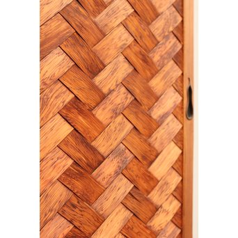 瓢引手の良杉網代と一枚板戸　B628 