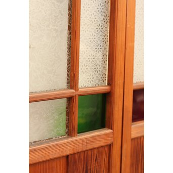 4隅色ガラス縞々建具　GD648 