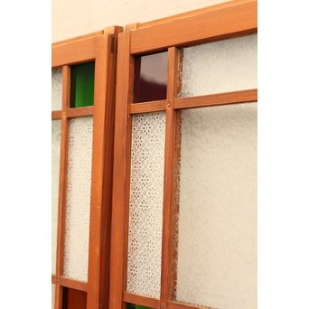 4隅色ガラス縞々建具　GD648 