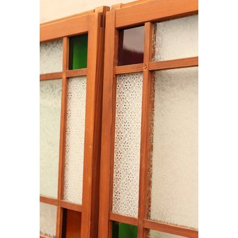 4隅色ガラス縞々建具　GD648 