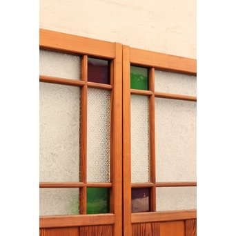 4隅色ガラス縞々建具　GD648 