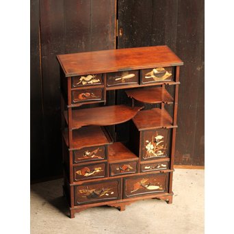 芝山細工風意匠違棚　G237