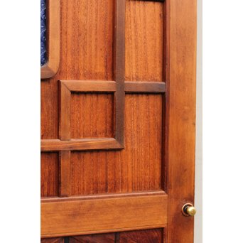 寄木と青色ガラスのドア　GD662 