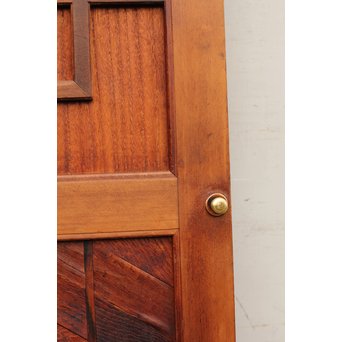 寄木と青色ガラスのドア　GD662 