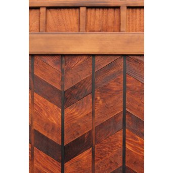 寄木と青色ガラスのドア　GD662 