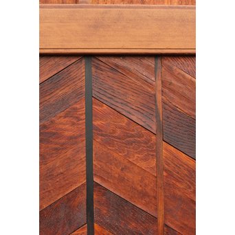 寄木と青色ガラスのドア　GD662 