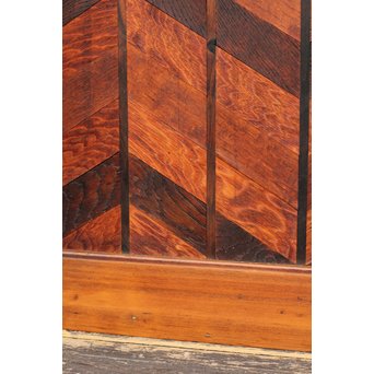 寄木と青色ガラスのドア　GD662 