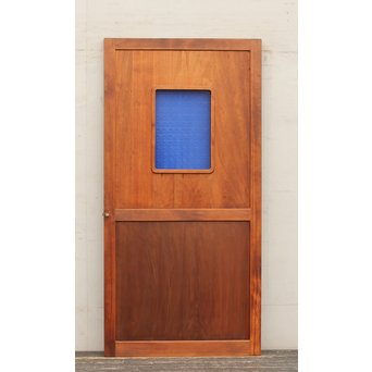 寄木と青色ガラスのドア　GD662 