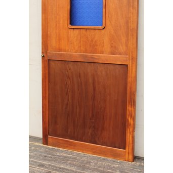 寄木と青色ガラスのドア　GD662 