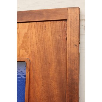 寄木と青色ガラスのドア　GD662 