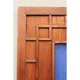 寄木と青色ガラスのドア　GD662 