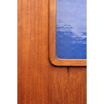 寄木と青色ガラスのドア　GD662 