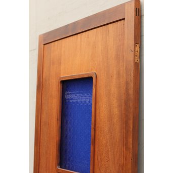 寄木と青色ガラスのドア　GD662 