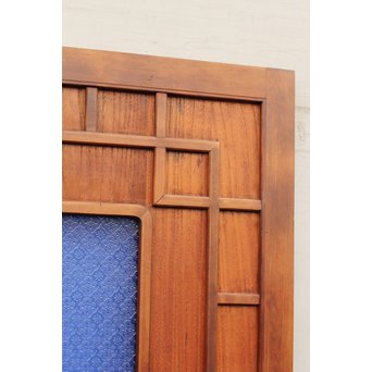 寄木と青色ガラスのドア　GD662 