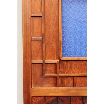 寄木と青色ガラスのドア　GD662 