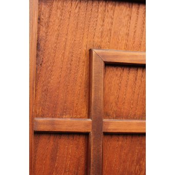 寄木と青色ガラスのドア　GD662 