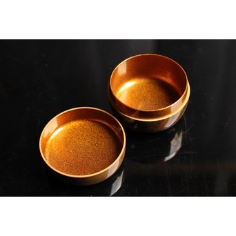 雉ツガイ研ぎ出し蒔絵棗　K14 