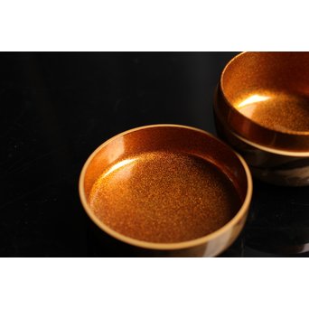 雉ツガイ研ぎ出し蒔絵棗　K14 