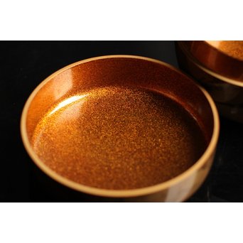 雉ツガイ研ぎ出し蒔絵棗　K14 