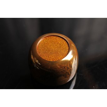 雉ツガイ研ぎ出し蒔絵棗　K14 