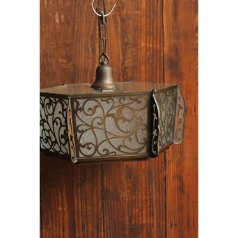 唐草紋6角シャンデリア照明　A1209 