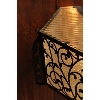 唐草紋6角シャンデリア照明　A1209 