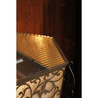 唐草紋6角シャンデリア照明　A1209 