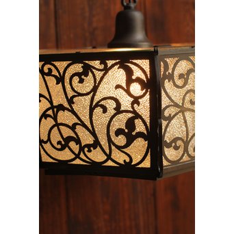 唐草紋6角シャンデリア照明　A1209 