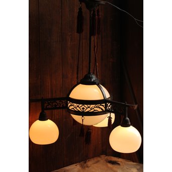 極上3灯式洋館シャンデリア照明　A1211 