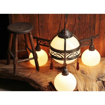 極上3灯式洋館シャンデリア照明　A1211 