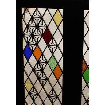 ステンド風色ガラス組子欄間　R1296 