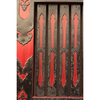 金沢升格子鉄尽くし波兎蔵戸　W341 