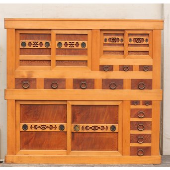 極上6尺/１間白木水屋箪笥　M52