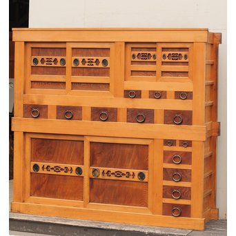 極上6尺/１間白木水屋箪笥　M52 