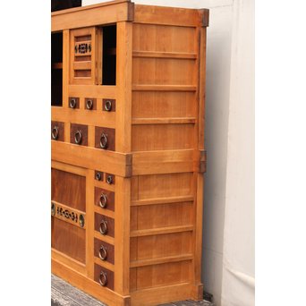 極上6尺/１間白木水屋箪笥　M52 