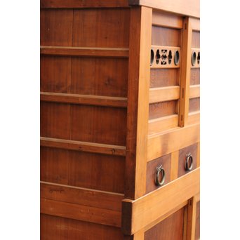 極上6尺/１間白木水屋箪笥　M52 