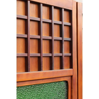 特大ダイヤ緑ガラス建具　2枚1組　GD681 