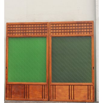 特大ダイヤ緑ガラス建具　2枚1組　GD681