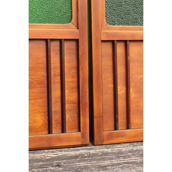 特大ダイヤ緑ガラス建具　2枚1組　GD681 