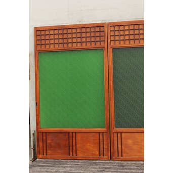 特大ダイヤ緑ガラス建具　2枚1組　GD681 