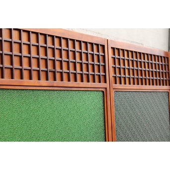 特大ダイヤ緑ガラス建具　2枚1組　GD681 