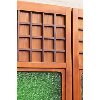 特大ダイヤ緑ガラス建具　2枚1組　GD681 