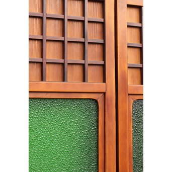 特大ダイヤ緑ガラス建具　2枚1組　GD681 