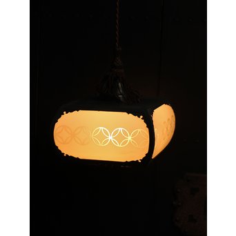 ワケあり七宝紋R硝子の珍照明　A1243 